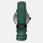 Fashion Men Quartz Black Dial Analog Leather Watch TWEG25402