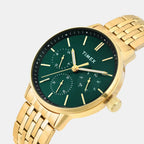 Trendline Men Quartz Green Dial Multi-Function Stainless Steel Watch TWEG25407
