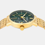 Trendline Men Quartz Green Dial Multi-Function Stainless Steel Watch TWEG25407