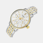 Fashion Men Quartz Silver Dial Multi-Function Stainless Steel Watch TWEG25408