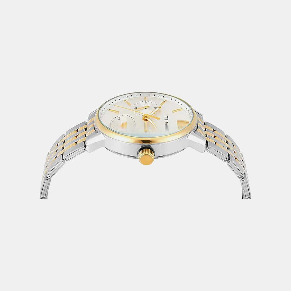 Fashion Men Quartz Silver Dial Multi-Function Stainless Steel Watch TWEG25408