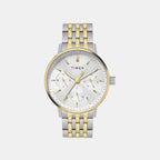 Fashion Men Quartz Silver Dial Multi-Function Stainless Steel Watch TWEG25408