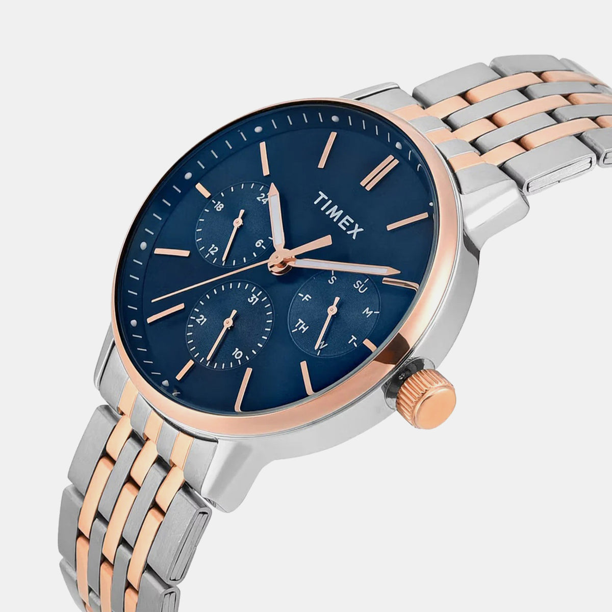 Trendline Men Quartz Blue Dial Multi-Function Stainless Steel Watch TWEG25409