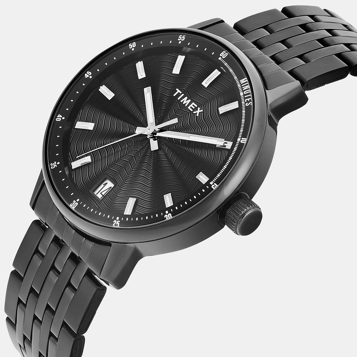 Trendline Men Quartz Black Dial Analog Stainless Steel Watch TWEG25410