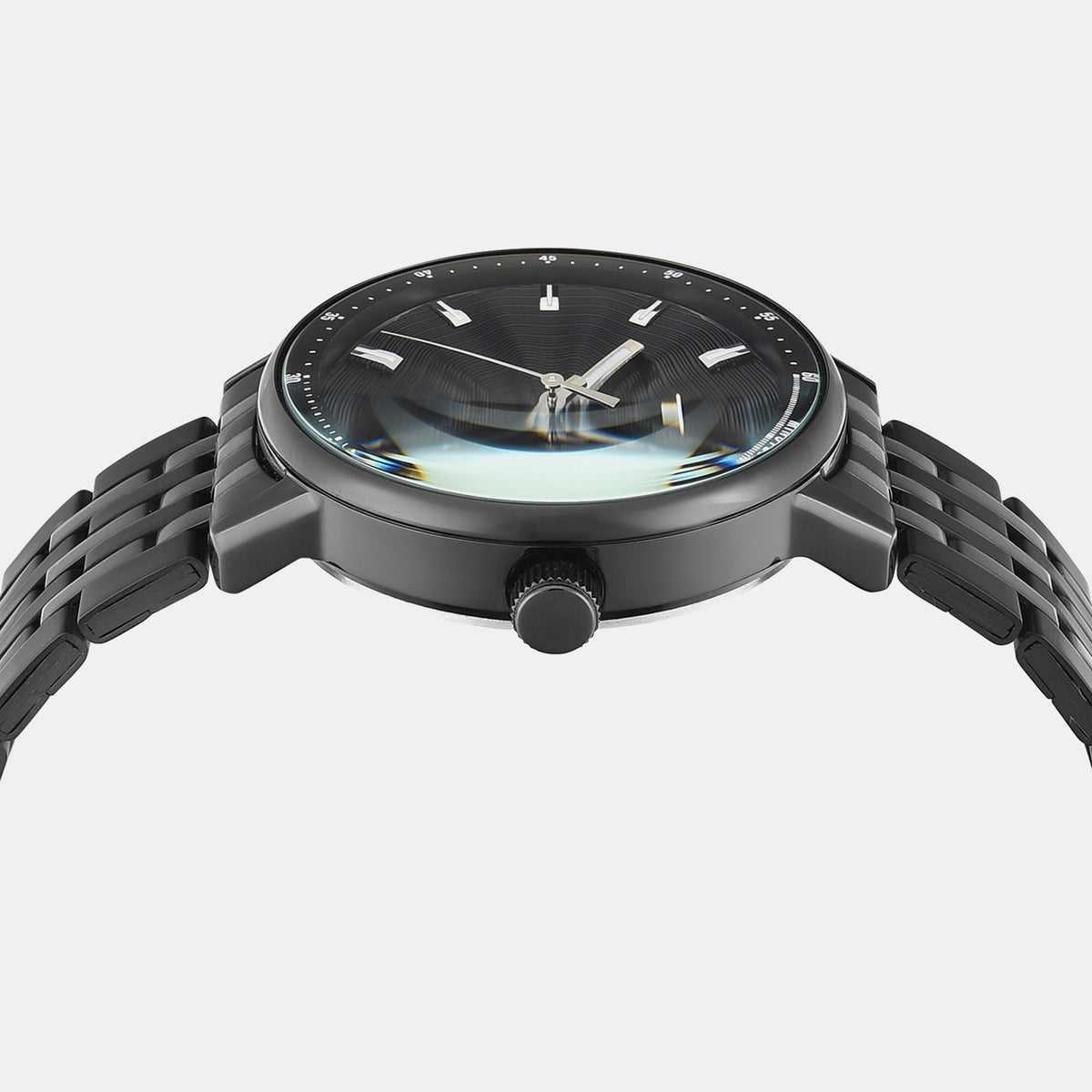 Trendline Men Quartz Black Dial Analog Stainless Steel Watch TWEG25410