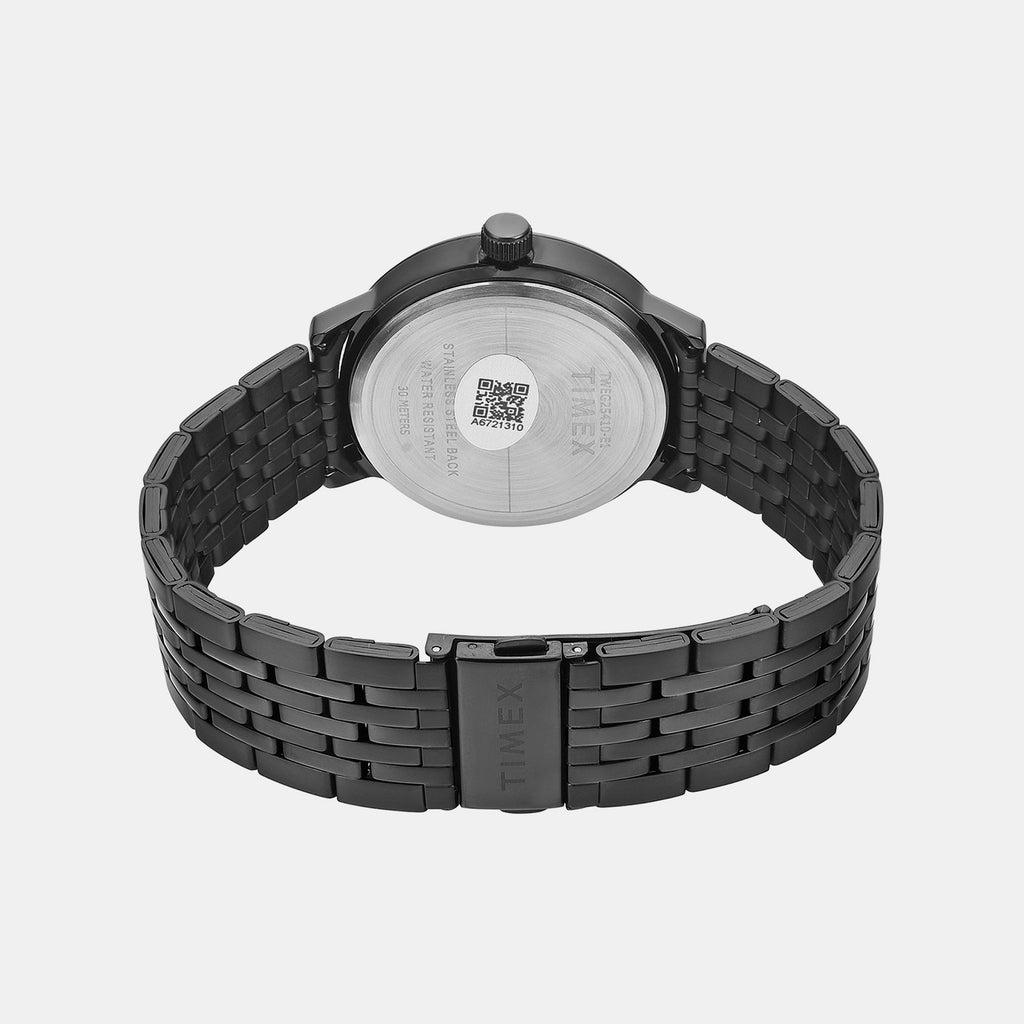 Men Quartz Black Dial Analog Stainless Steel Watch TWEG25410