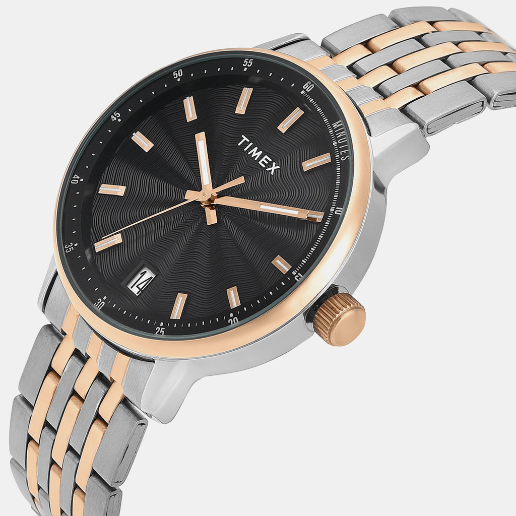 Trendline Men Quartz Black Dial Analog Stainless Steel Watch TWEG25411