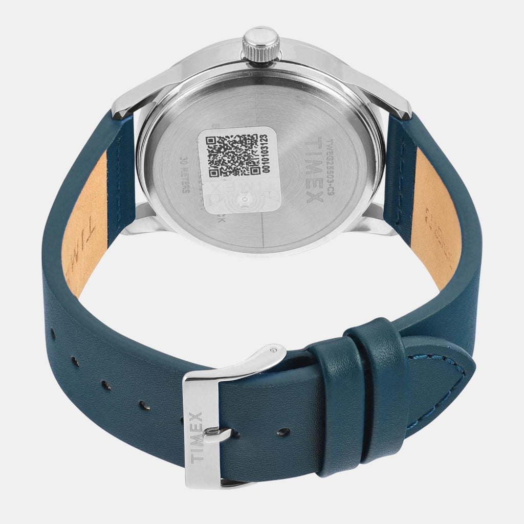 Fashion Men Quartz Sea Green Dial Analog Leather Watch TWEG25503