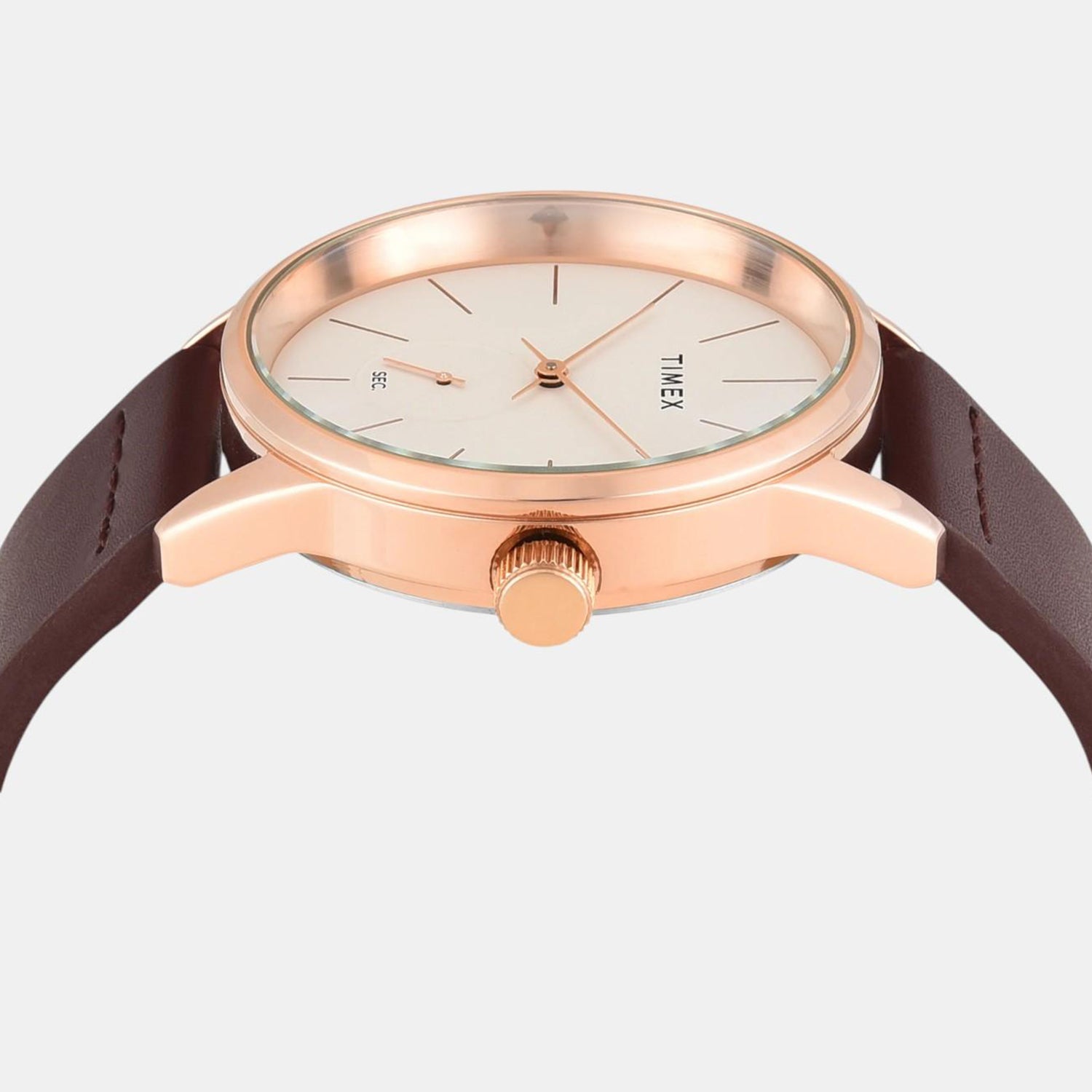 Fashion Men Quartz Silver Dial Analog Leather Watch TWEG25505