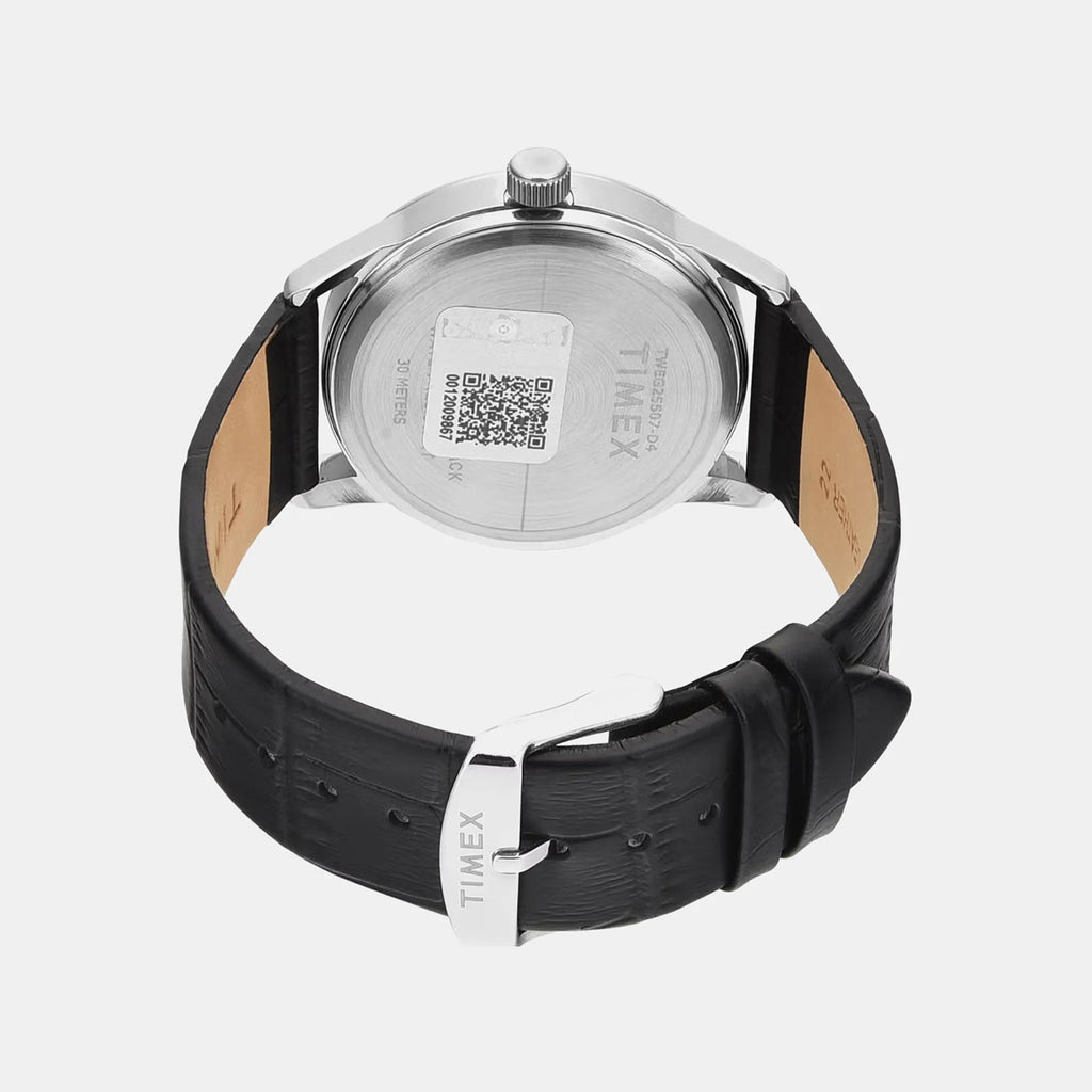 Trendline Men Quartz Black Dial Analog Leather Watch TWEG25507