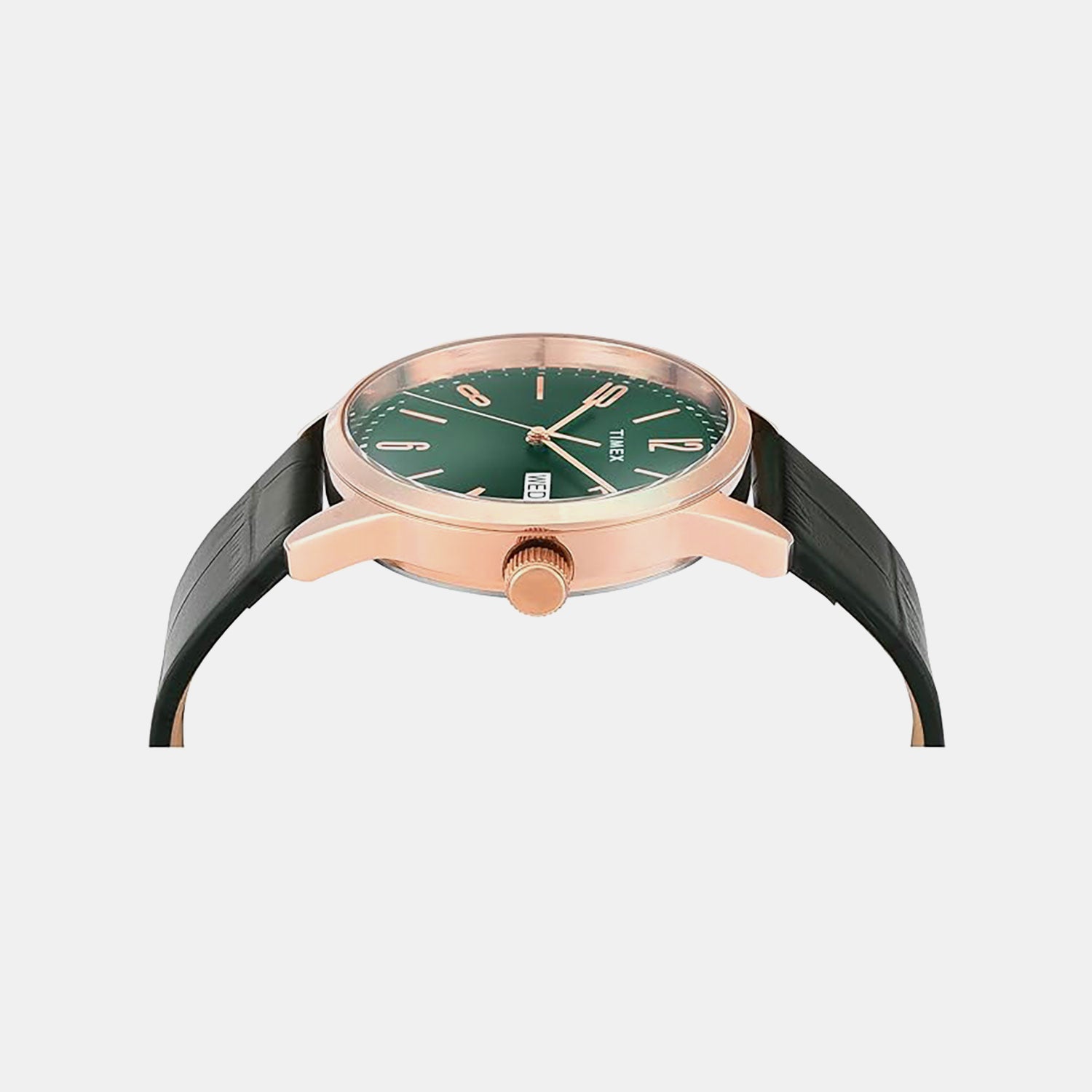 Fashion Men Quartz Green Dial Analog Leather Watch TWEG25509