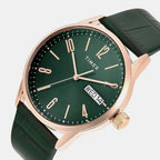 Trendline Men Quartz Green Dial Analog Leather Watch TWEG25509