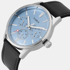 Trendline Men Quartz Blue Dial Multi-Function Leather Watch TWEG25514