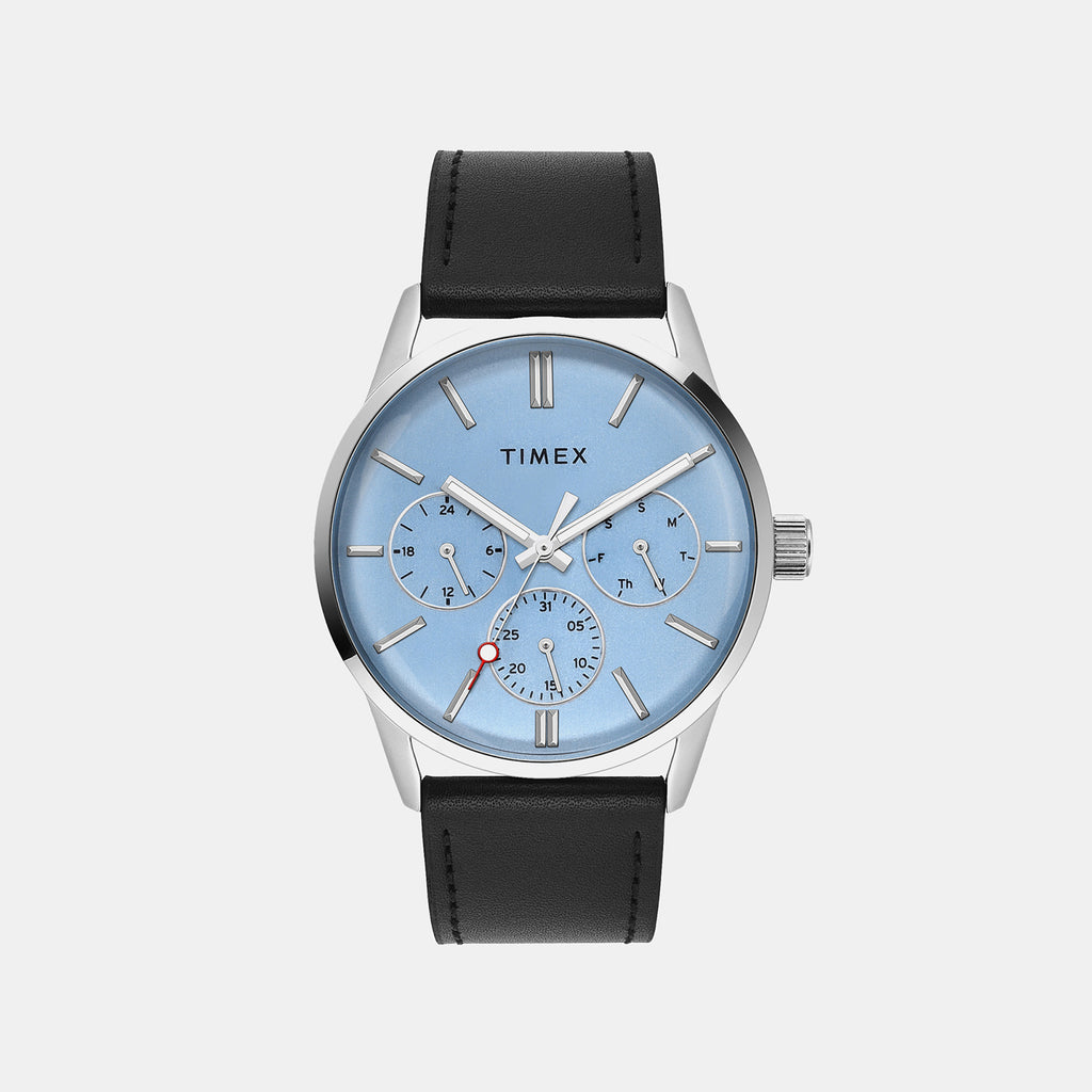 Trendline Men Quartz Blue Dial Multi-Function Leather Watch TWEG25514
