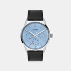 Trendline Men Quartz Blue Dial Multi-Function Leather Watch TWEG25514