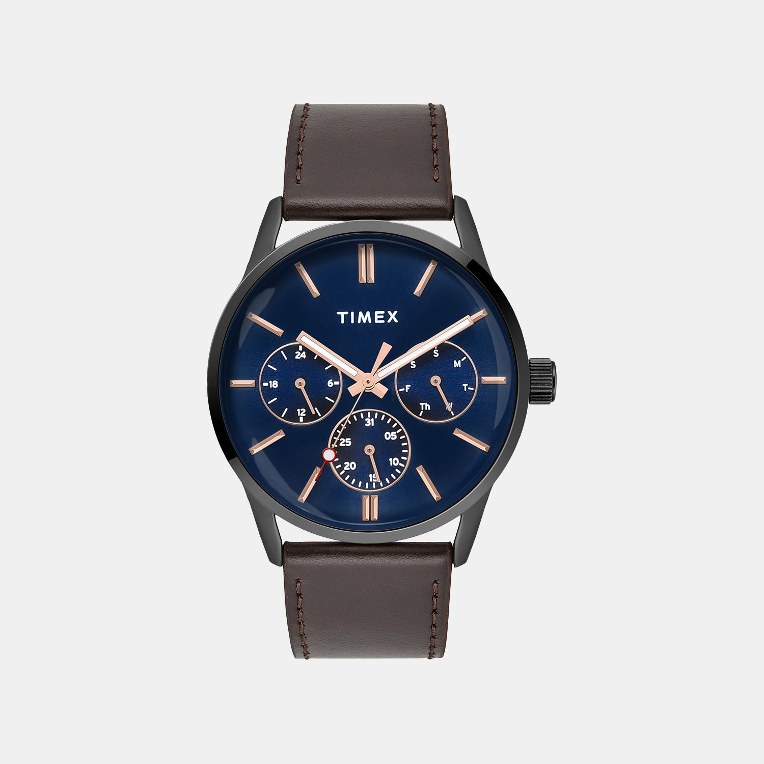 Trendline Men Quartz Blue Dial Multi-Function Leather Watch TWEG25515
