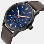 Trendline Men Quartz Blue Dial Multi-Function Leather Watch TWEG25515