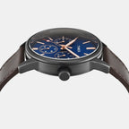 Trendline Men Quartz Blue Dial Multi-Function Leather Watch TWEG25515