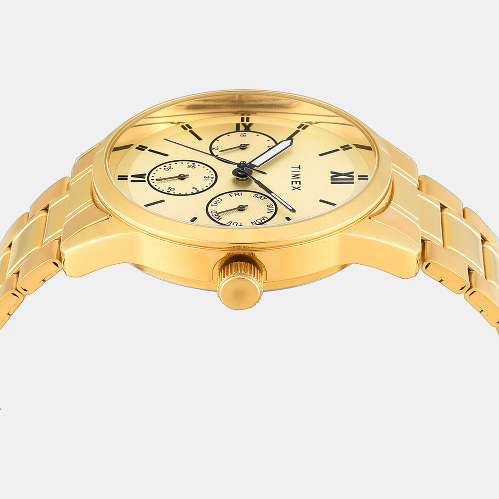 Fashion Men Quartz Champagne Dial Multi-function Watch TWEG25517