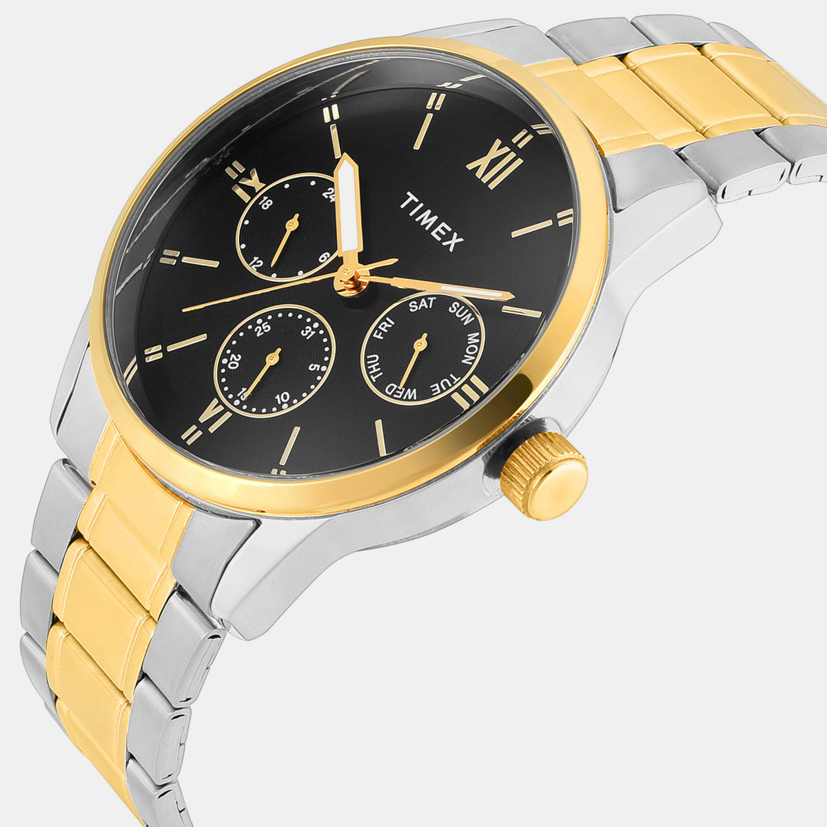 Fashion Men Quartz Black Dial Multi-function Watch TWEG25519