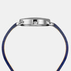 Fashion Men Quartz Blue Dial Analog Leather Watch TWEG25600