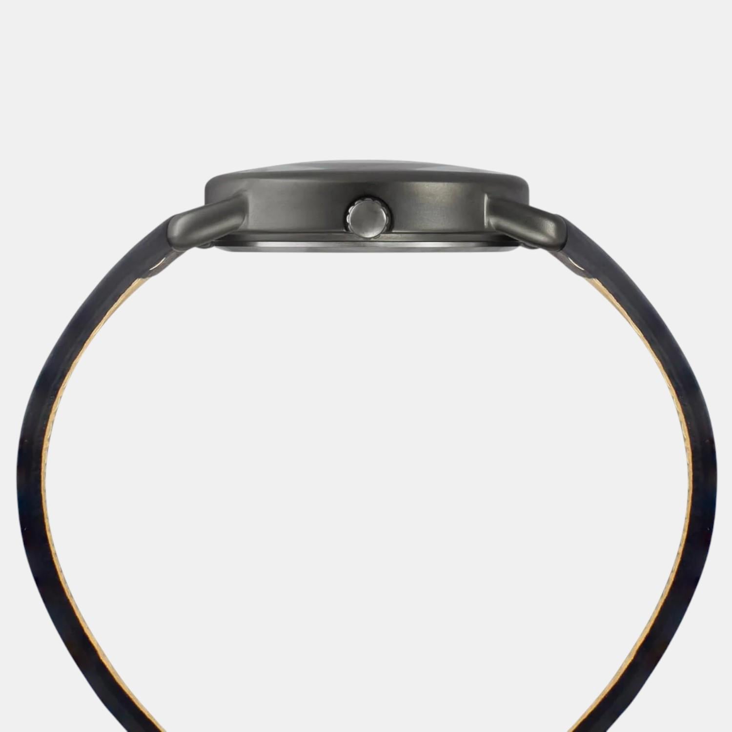 Fashion Men Quartz Green Dial Analog Leather Watch TWEG25602