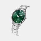 Fashion Men Quartz Green Dial Analog Stainless Steel Watch TWEG25800