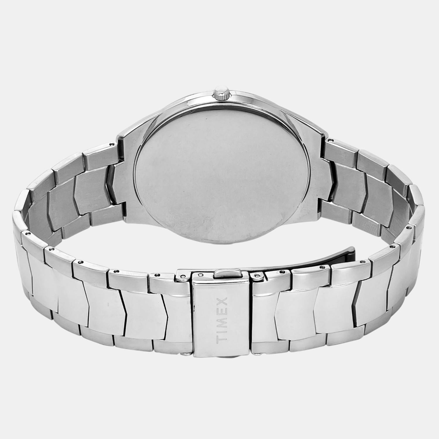 Fashion Men Quartz Green Dial Analog Stainless Steel Watch TWEG25800