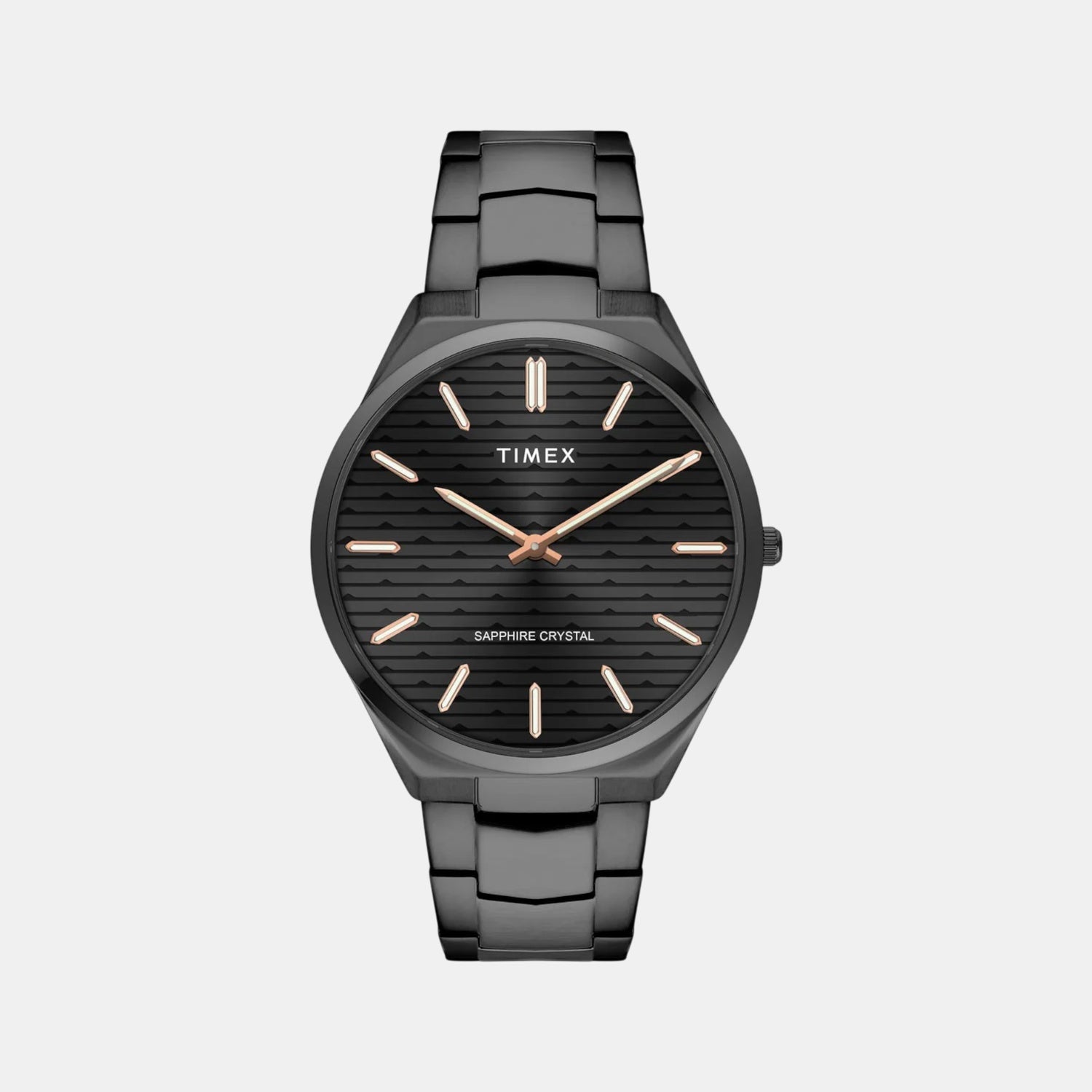 Fashion Men Quartz Black Dial Analog Stainless Steel Watch TWEG25803