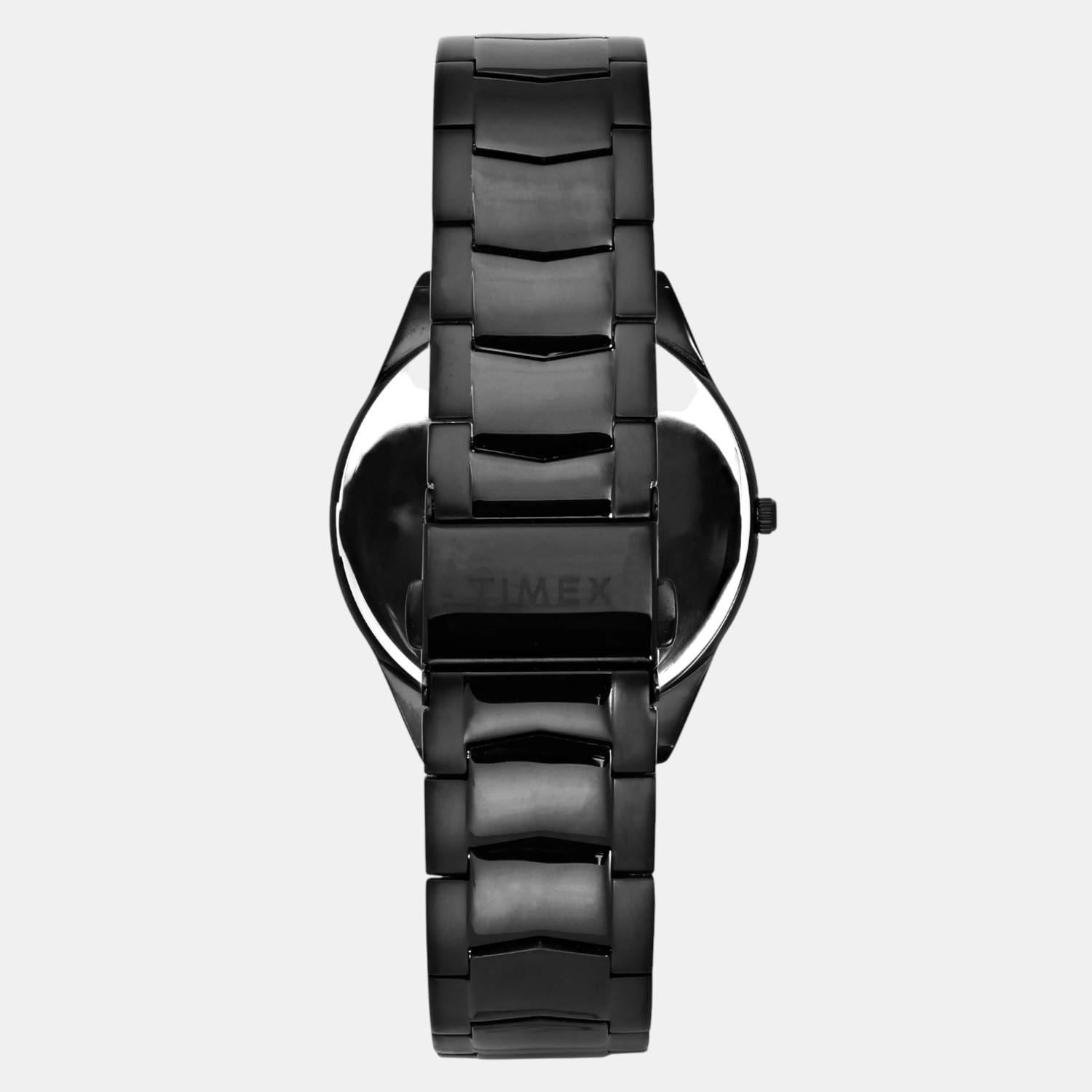 Fashion Men Quartz Black Dial Analog Stainless Steel Watch TWEG25803