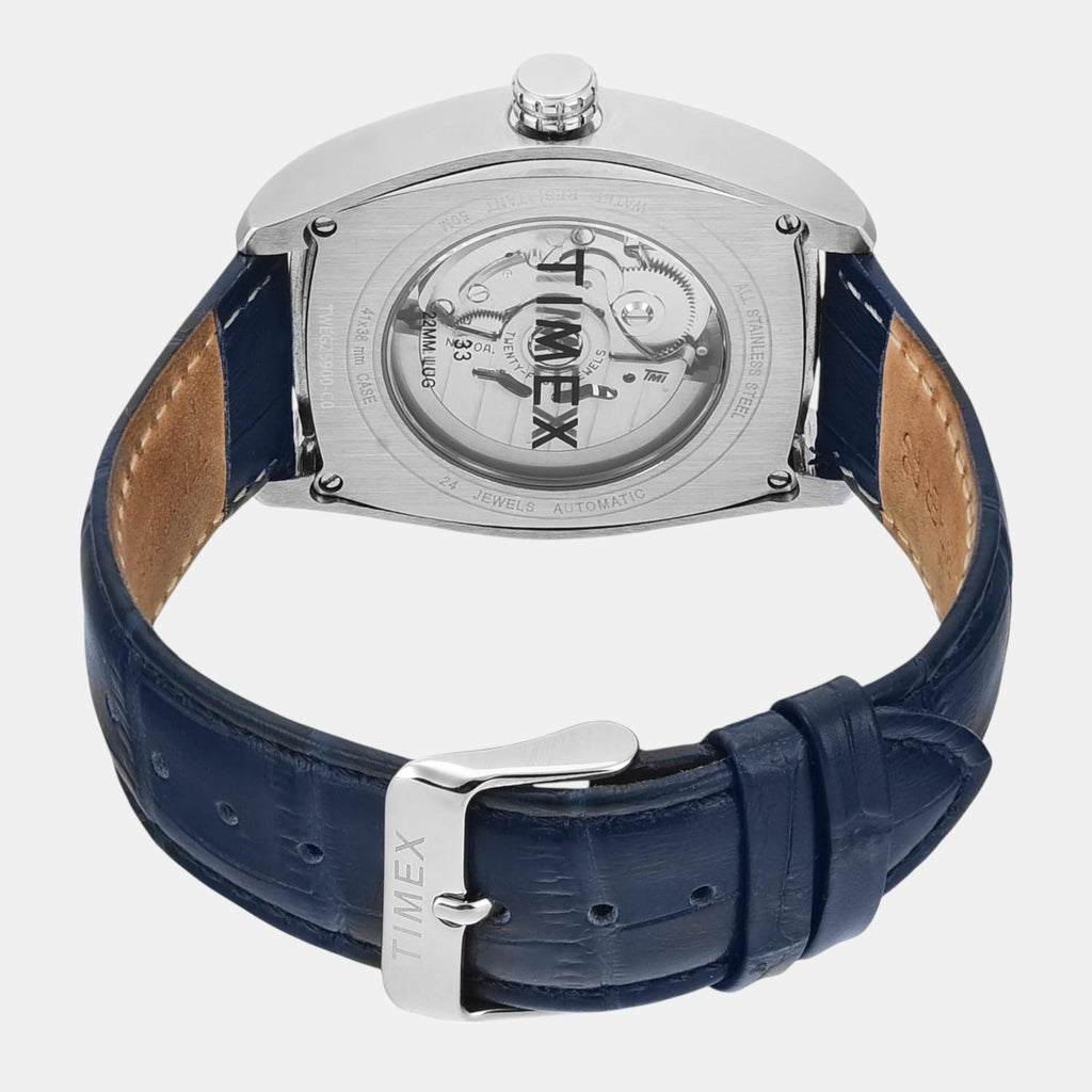 Fashion Men Automatic Blue Dial Analog Leather Watch TWEG25900