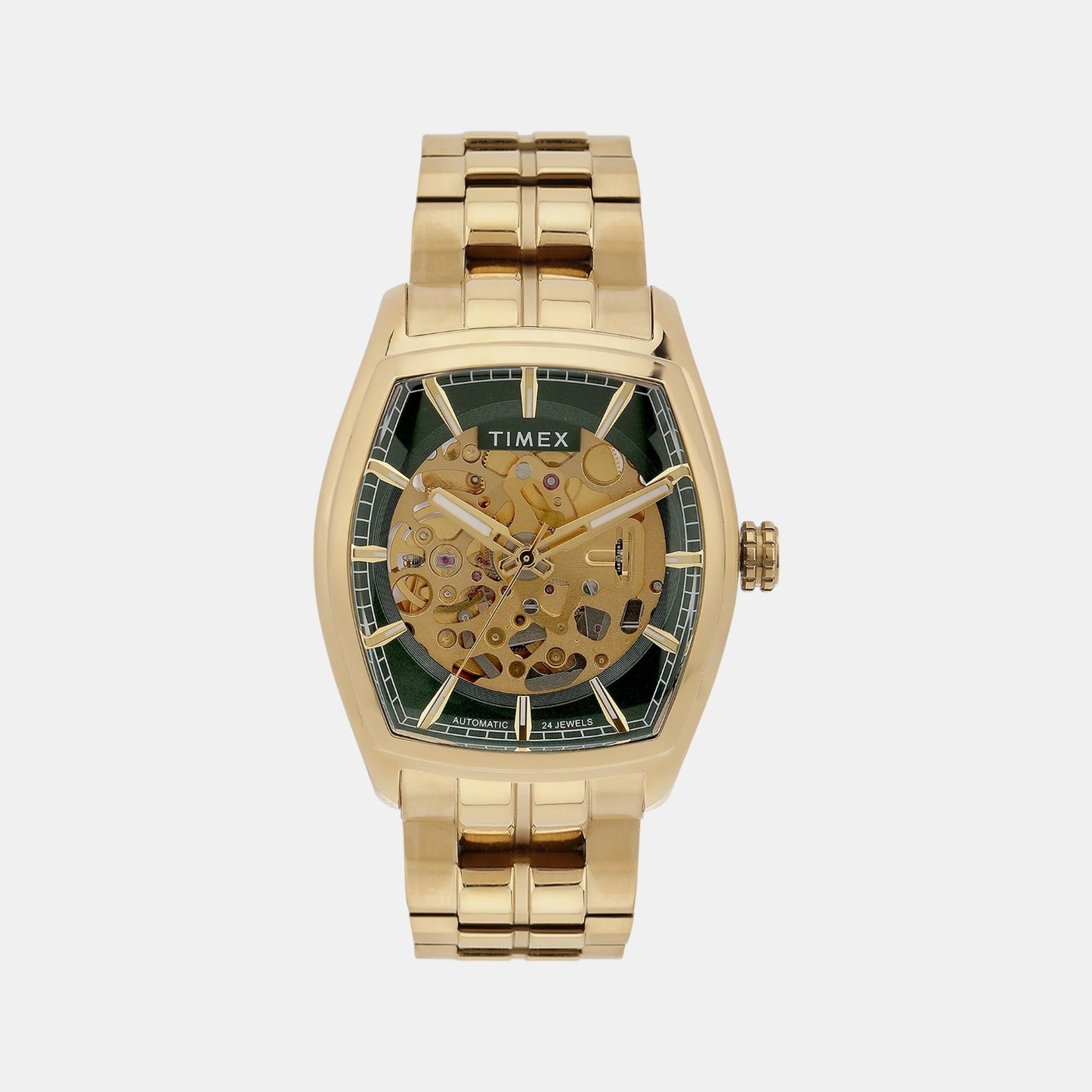 Fashion Men Automatic Green Dial Analog Stainless Steel Watch TWEG25902