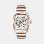 Fashion Men Automatic Silver Dial Analog Stainless Steel Watch TWEG25903