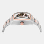 Fashion Men Automatic Silver Dial Analog Stainless Steel Watch TWEG25903