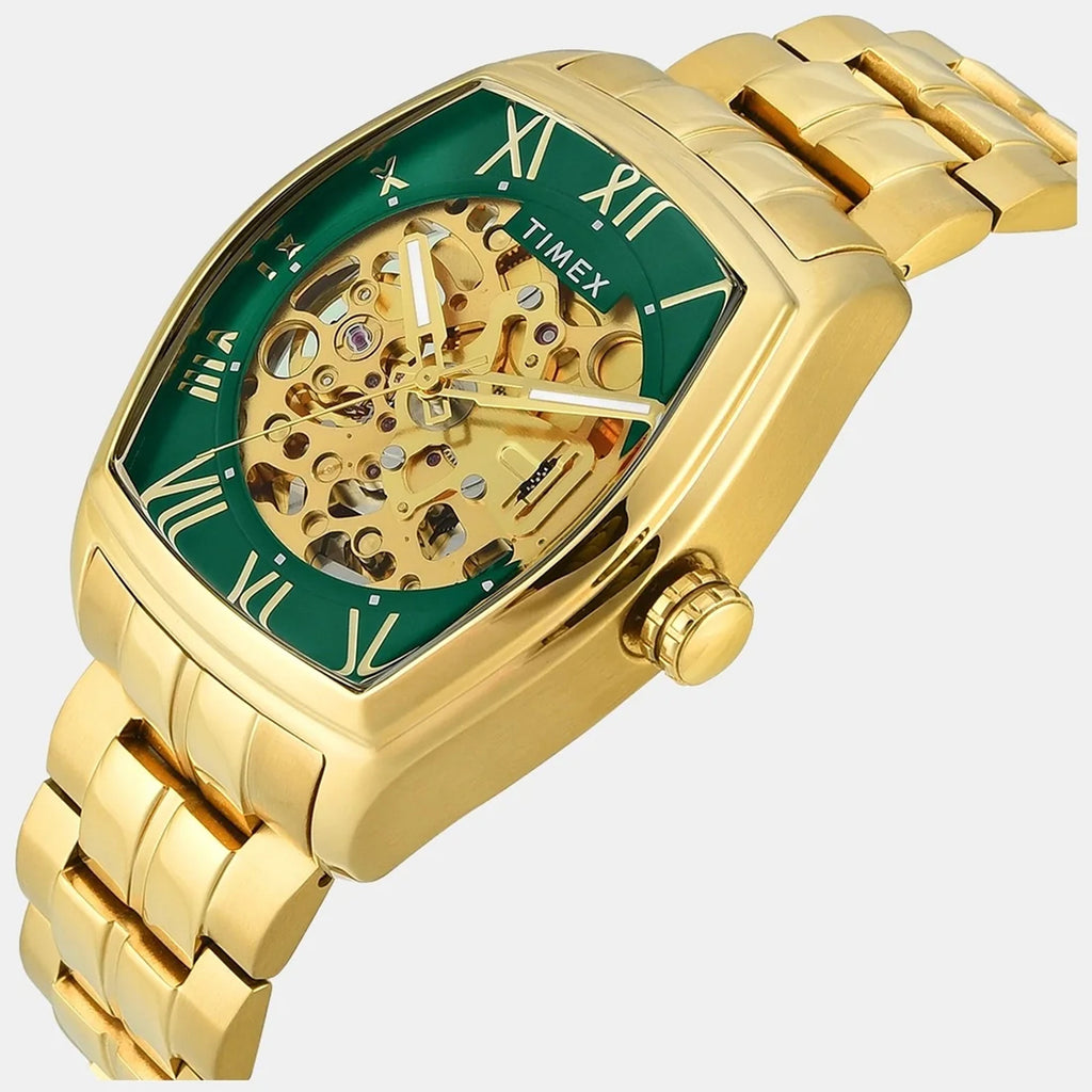 Signio Men Automatic Green Dial Analog Stainless Steel Watch TWEG25904