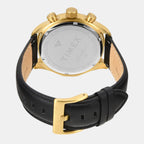 Fashion Men Quartz Black Dial Chronograph Leather Watch TWEG26001