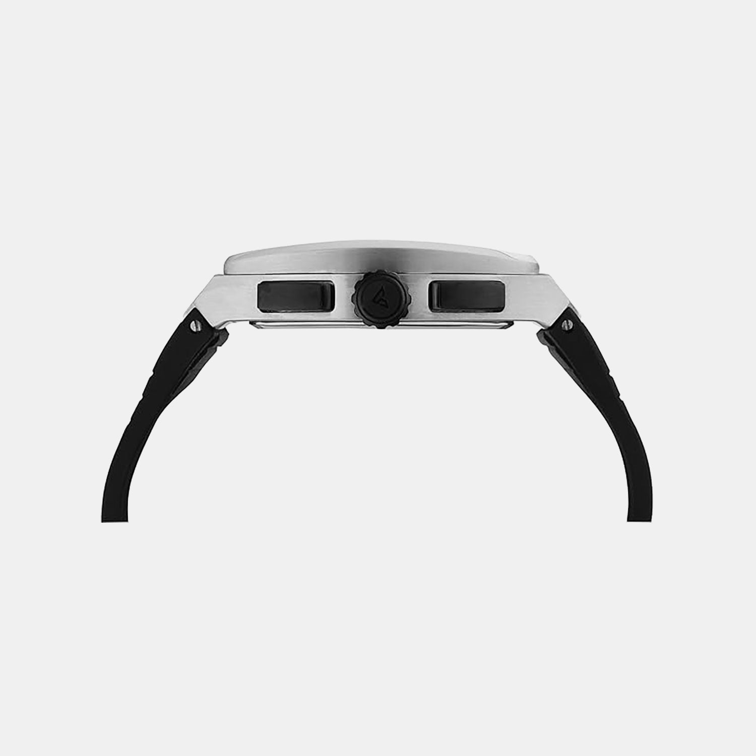 Fashion Men Quartz Silver Dial Chronograph Silicone Watch TWEG26200