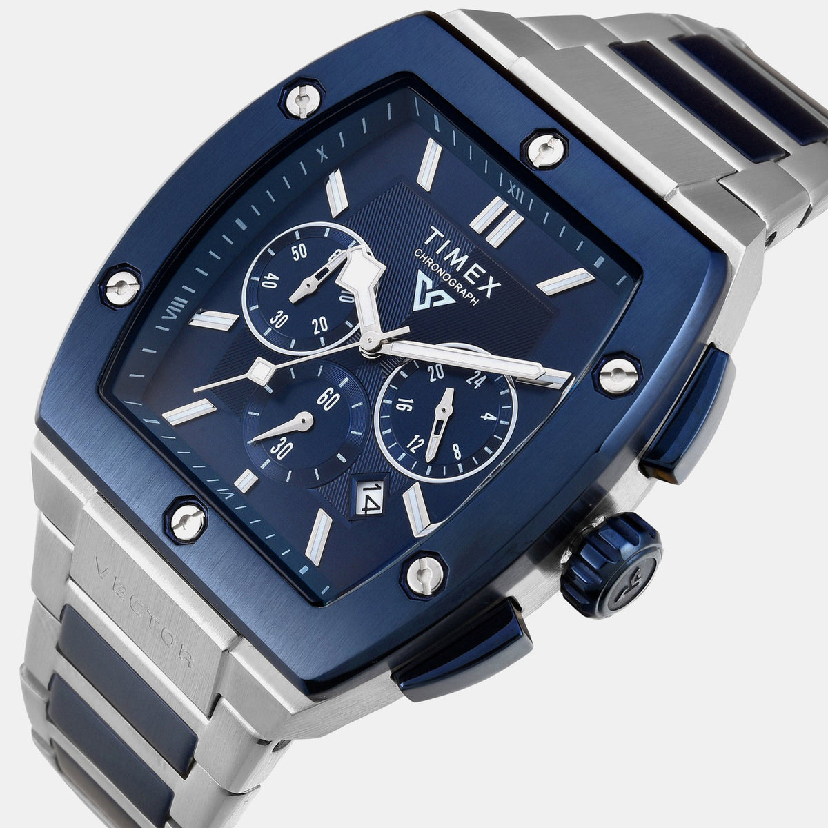 Vector Men Quartz Blue Dial Multi-Function Stainless Steel Watch TWEG26202
