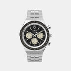 Q Timex Men Quartz Black Dial Chronograph Stainless Steel Watch TWEG26402