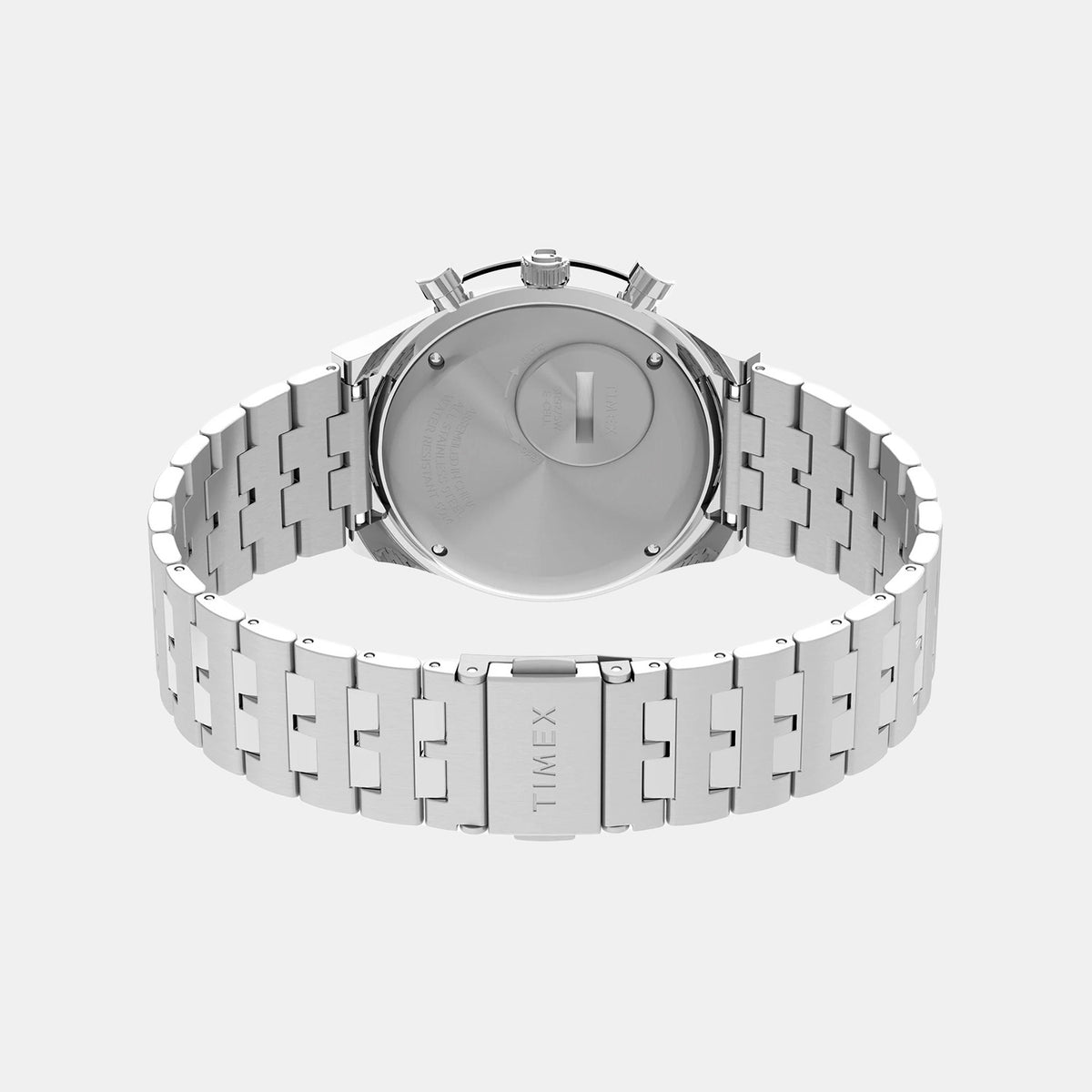 Q Timex Men Quartz Black Dial Multi-Function Stainless Steel Watch TWEG26402