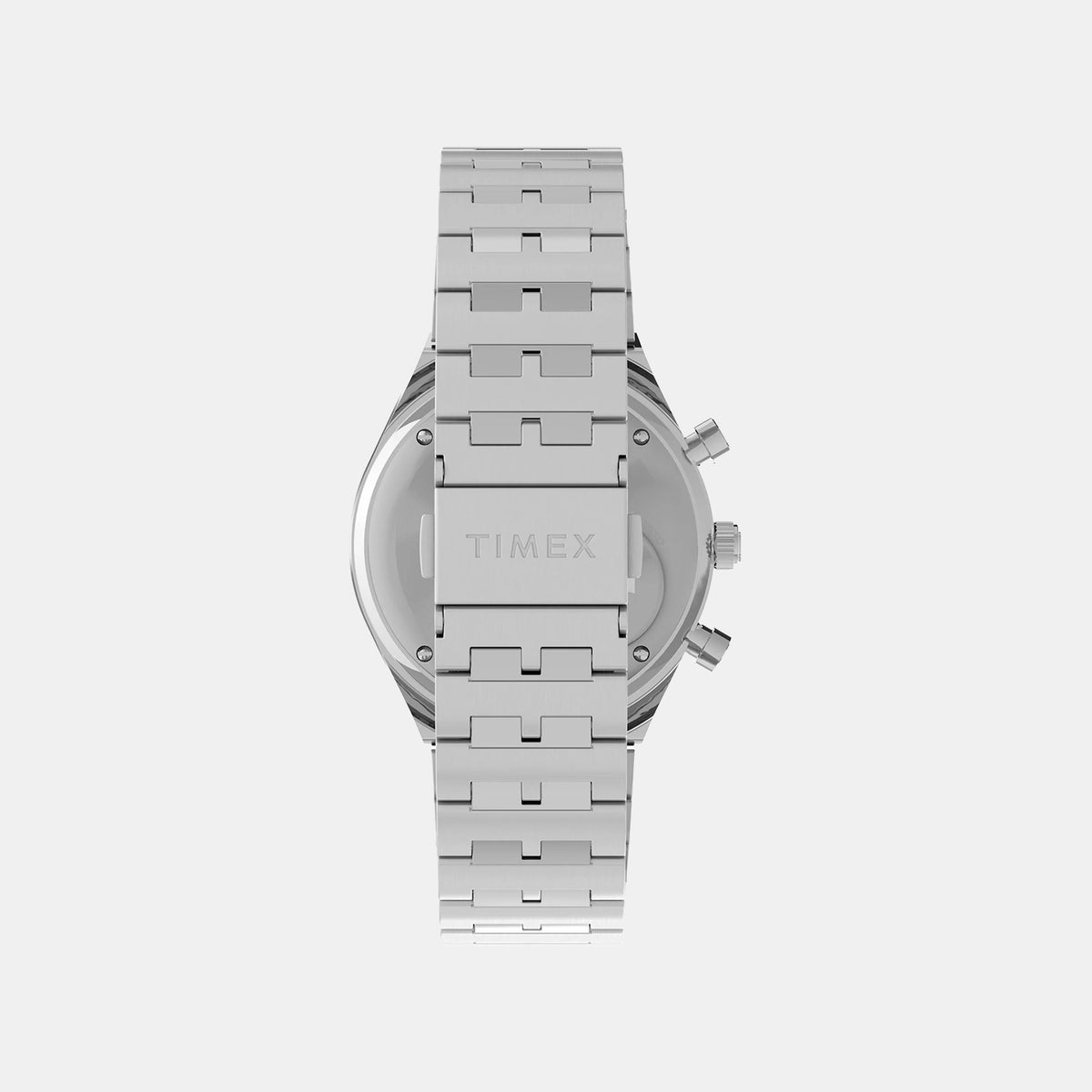 Q Timex Men Quartz Black Dial Multi-Function Stainless Steel Watch TWEG26402
