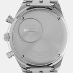 Q Timex Men Quartz Black Dial Chronograph Stainless Steel Watch TWEG26402