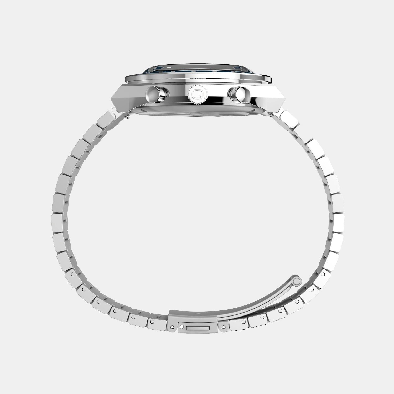 Q Timex Men Quartz Blue Dial Chronograph Stainless Steel Watch TWEG26403