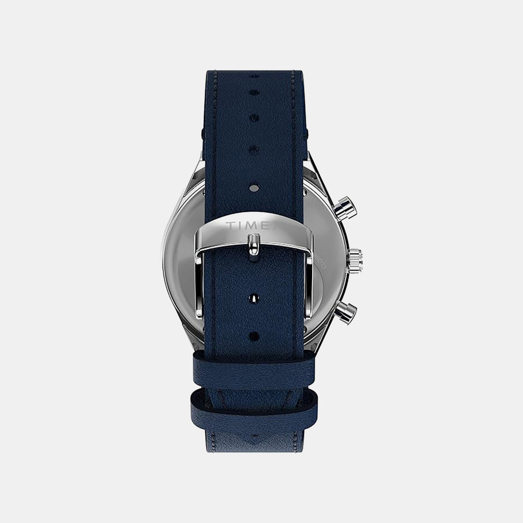 Q Timex Men Quartz Blue Dial Analog Leather Watch TWEG26407