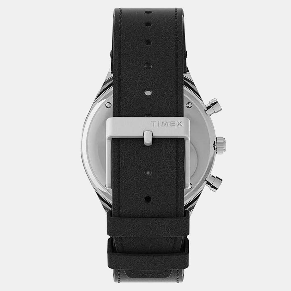 Q Diver Men Quartz Black Dial Chronograph Leather Watch TWEG26408
