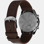 Men Quartz Rose Gold Dial Analog Leather Watch TWEG26409