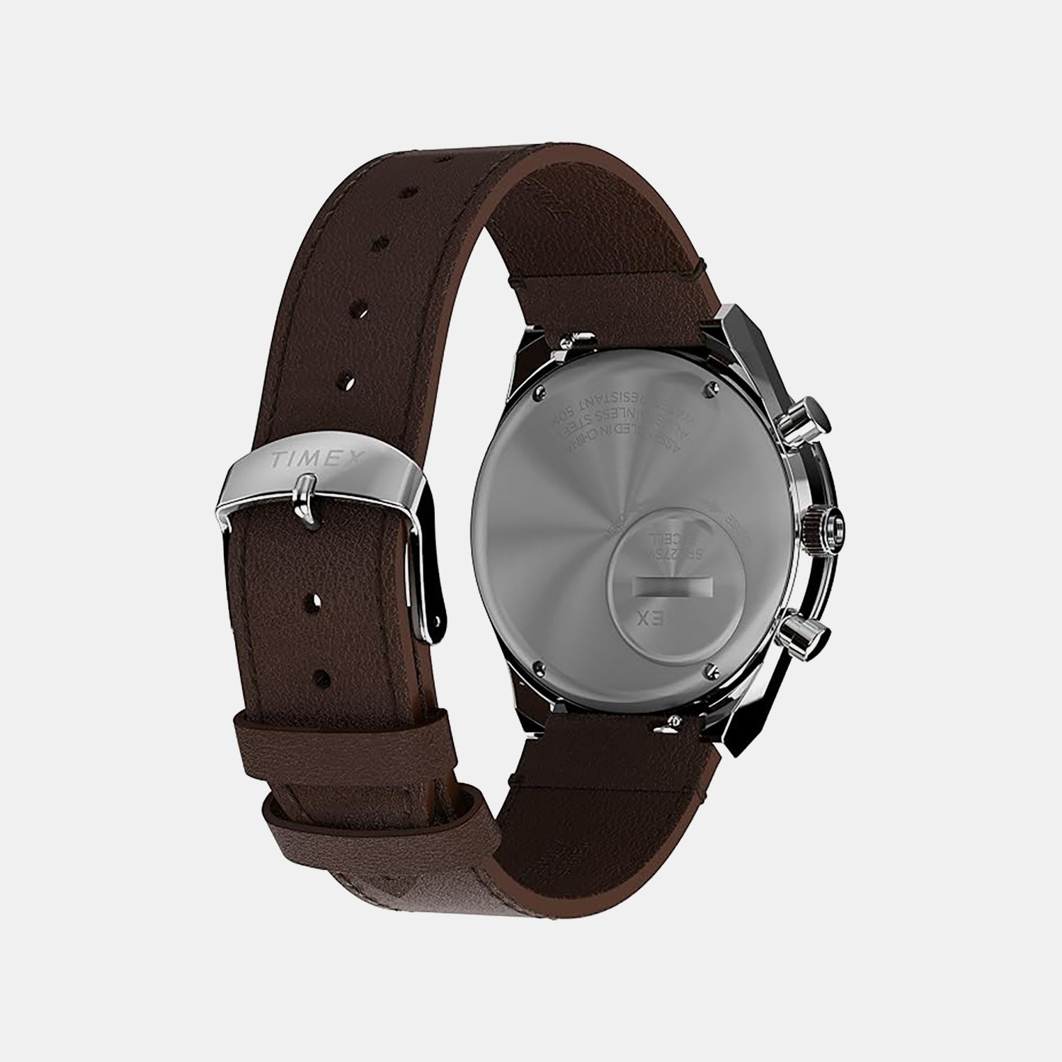 Men Quartz Rose Gold Dial Analog Leather Watch TWEG26409