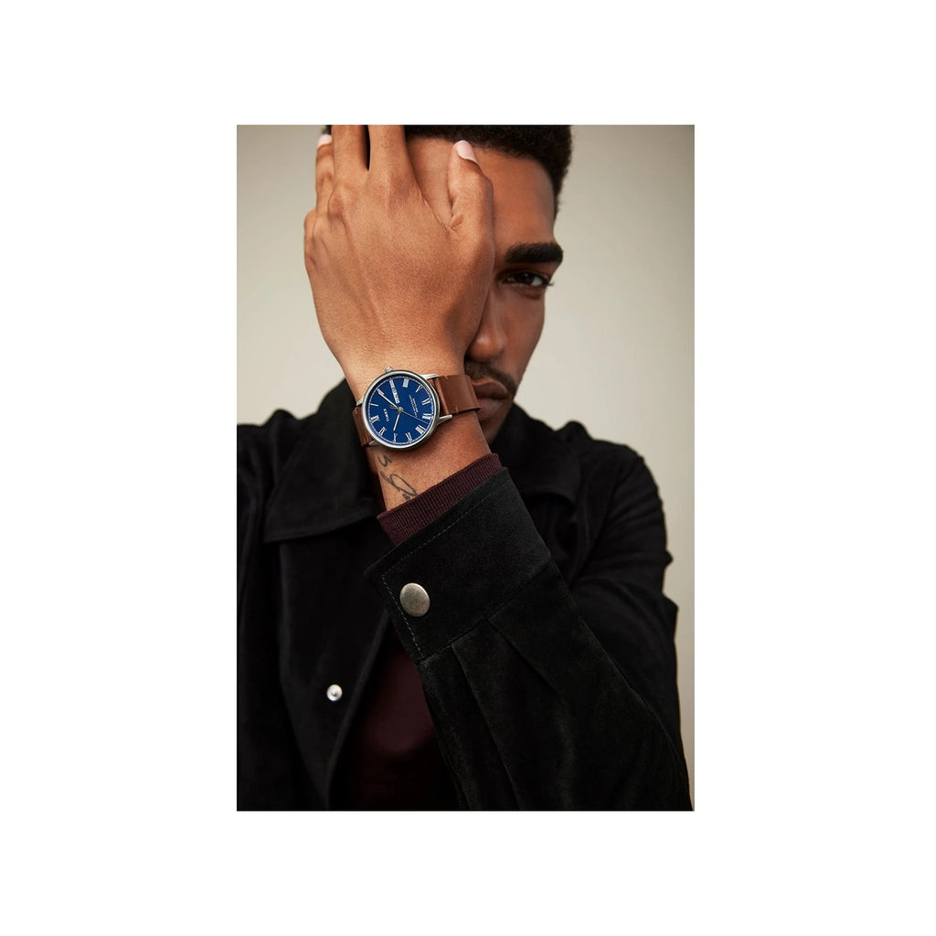 Waterbury Men Quartz Blue Dial Analog Leather Watch TWEG26502