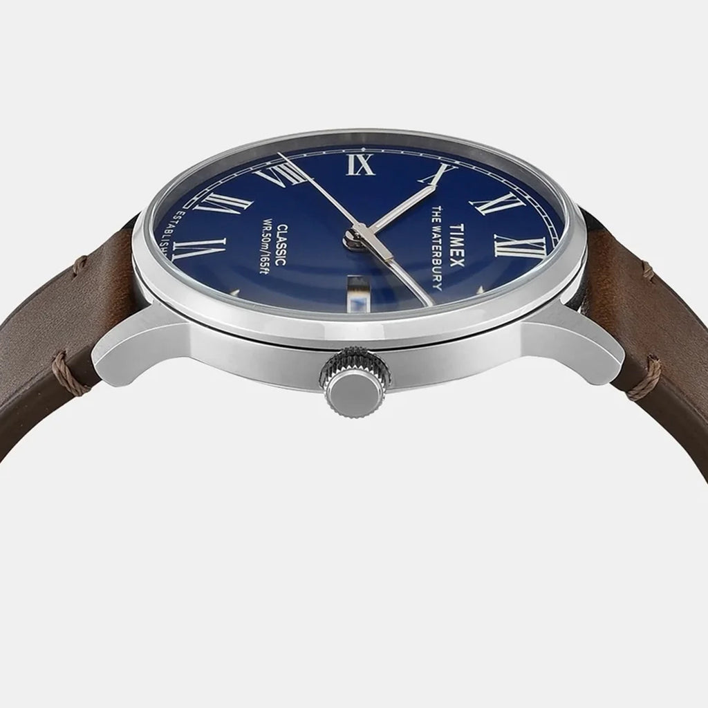 Waterbury Men Quartz Blue Dial Analog Leather Watch TWEG26502