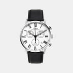 Waterbury Men Quartz White Dial Chronograph Leather Watch TWEG26600